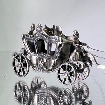 Hallmarked JOW - Koets - Verzamelobject koninklijk