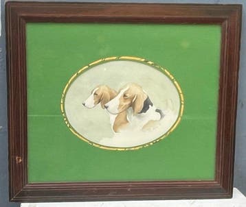 Arnaud De Mezerac (1952) - Double portrait de Chiens (Vendu