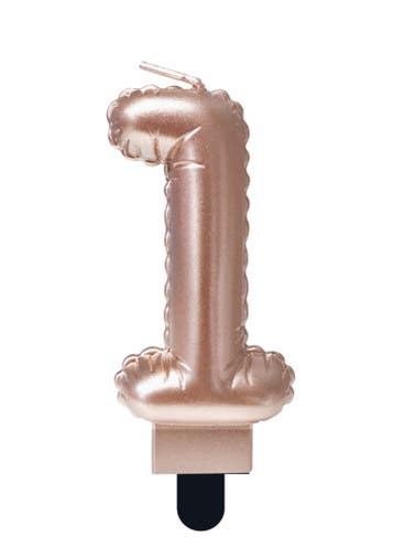 Kaars Folie Ballon Rose Goud 1 10cm, Verzenden, Nieuw