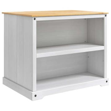 vidaXL Keuken Trolley 2 pcs Wit en Honingwas 112 x 77 x 91,5, Verzenden, Nieuw
