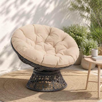 vidaXL Hangstoel Kussen VIANEN 100% Polyester Crèmekleurig, Verzenden, Nieuw
