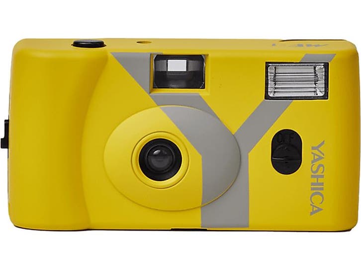 Yashica -  Mf-1 Camera Y Film 400/24  - Geel, Audio, Tv en Foto, Fotocamera's Analoog, Nieuw, Verzenden