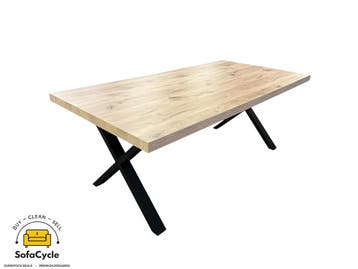 Eettafel 200x100 met X-poten – overstock, Maison & Meubles, Verzenden