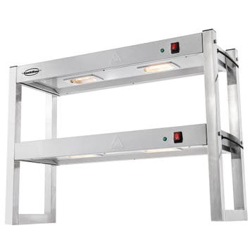 Etagère/Warmtebrug | RVS | 2 Niveaus | Verwarmd (Halogeen), Verzenden