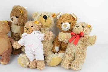 Steiff - Speelgoed Lot of 7 x Vintage Steiff Plush Toys -