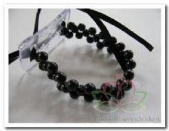 Corsage polscorsage-armband simply black smalle polsen 3-8, Hobby & Loisirs créatifs, Bricolage