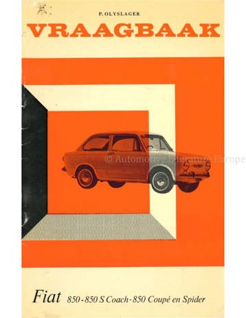 1964-1973 FIAT 850 | 850 S COACH | 850 COUPÉ | 850 SPIDER