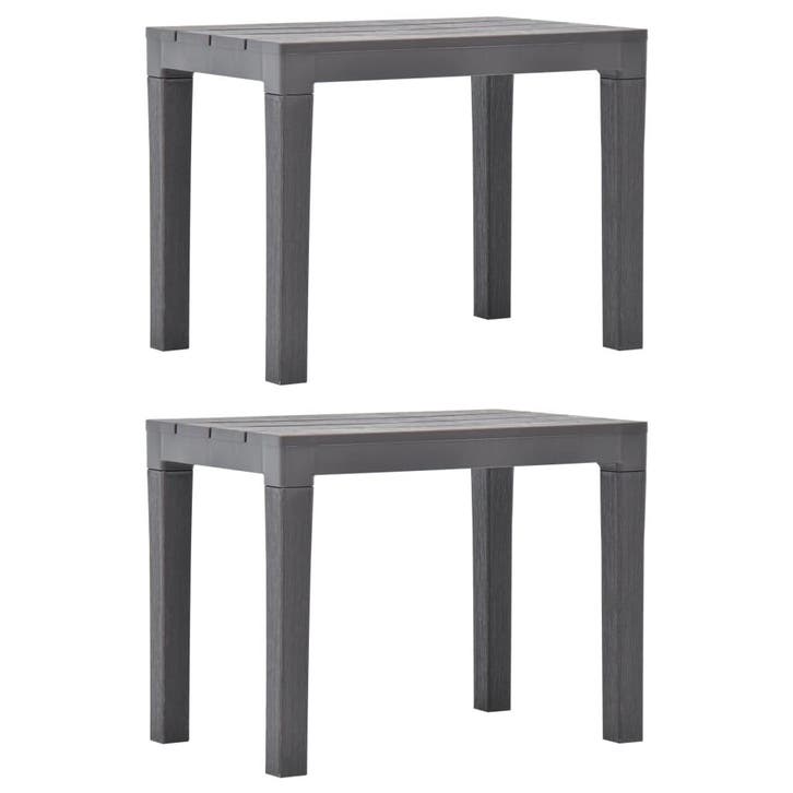 vidaXL Tuinbanken 2 st kunststof mokka, Tuin en Terras, Tuinsets en Loungesets, Nieuw, Verzenden