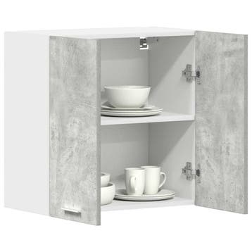 vidaXL Keukenbovenkast 60x31x60 cm spaanplaat betongrijs, Huis en Inrichting, Kasten | Overige, Verzenden, Nieuw