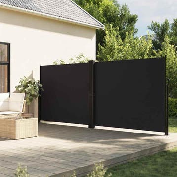 vidaXL Windscherm uittrekbaar 160x600 cm zwart, Verzenden