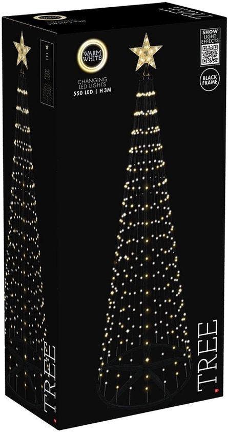 2dekans | koopman Verlichte boom - 300 cm - 550 LED - warm, Diversen, Kerst, Ophalen of Verzenden