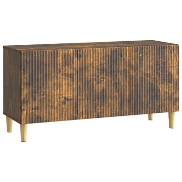 vidaXL TV Kast Gerookt eiken 99 x 34,5 x 50 cm Bewerkt hout, Verzenden, Nieuw