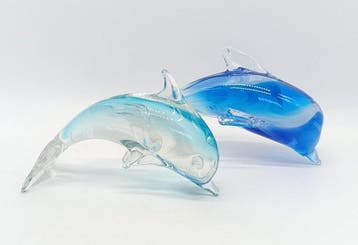 Figuur - Coppia di delfini (2) - Glas