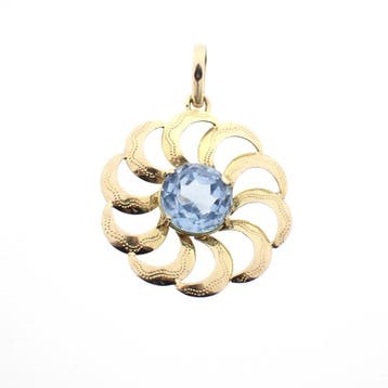 Gouden hanger met topaas (Hanger of bedel), Ophalen of Verzenden