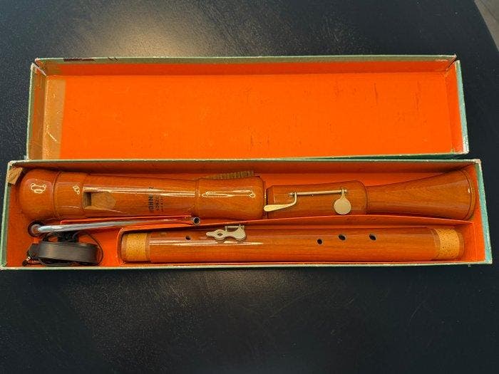 Hohner - F-Bass Konzert - - Blokfluit - Duitsland - 1960, Musique & Instruments, Instruments à vent | Flûtes à bec