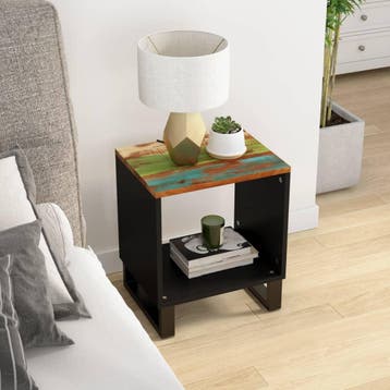 vidaXL Salontafel 40x31x46 cm massief gerecycled hout en, Verzenden, Nieuw