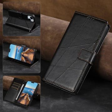 iPhone 13 Pro Flip Case Portefeuille - Wallet Cover Leer, Verzenden