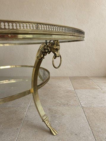 Tafel - Franse Louis XVI-stijl Hollywood Regency salontafel.
