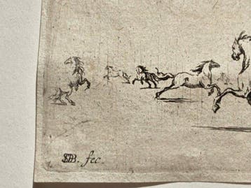 Stefano Della Bella (1610-1664) - Cavalli che corrono liberi