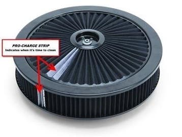 Luchtfilter 14 inch Edelbrock high flow zwart, Ophalen of Verzenden