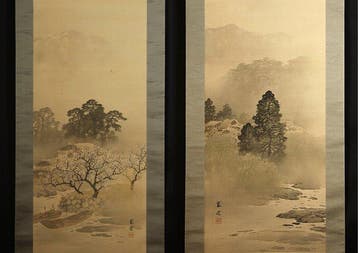 Sfuku Sansui-ga - Pair of Sansui ga (Spring and