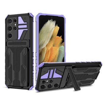 Samsung Galaxy A52 - Armor Card Slot Hoesje met Kickstand -, Verzenden