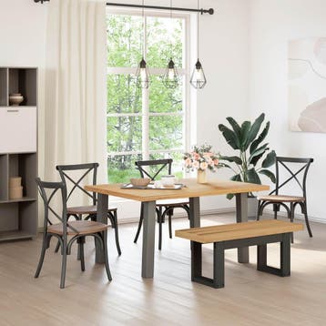 vidaXL Eetbank NOAIN 120 x 41 x 45 cm Massief grenenhout, Huis en Inrichting, Verzenden, Nieuw