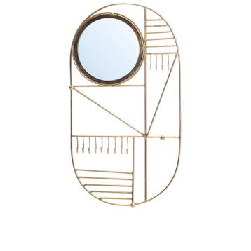 Bazar Bizar De Do I Look Pretty-muurhanger - Messing -, Huis en Inrichting, Woonaccessoires | Spiegels, Verzenden, Zo goed als nieuw
