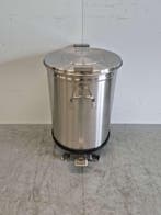 Poubelle Saro en acier inoxydable avec pédale 50 litres, Articles professionnels, Verzenden
