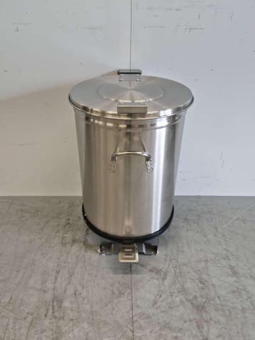Poubelle Saro en acier inoxydable avec pédale 50 litres, Verzenden