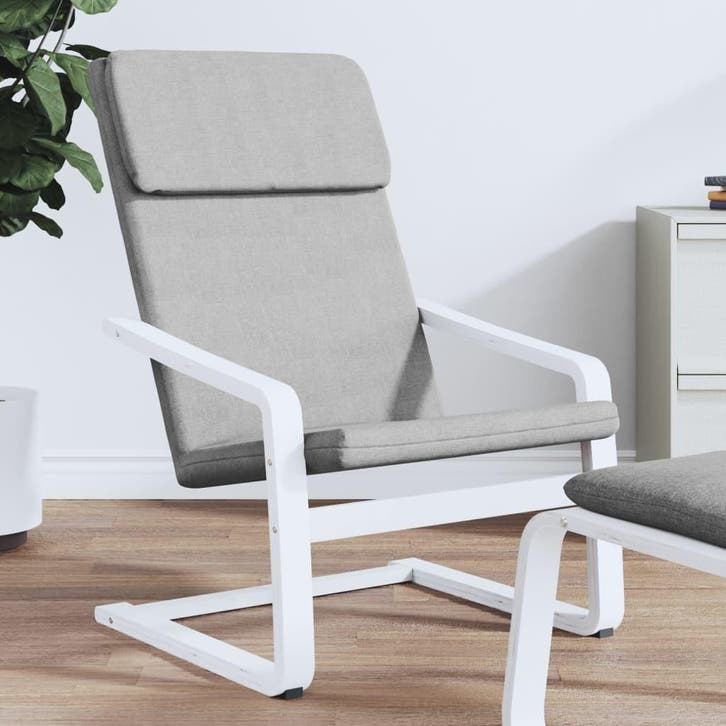 vidaXL Relaxstoel stof lichtgrijs, Huis en Inrichting, Fauteuils, Nieuw, Verzenden