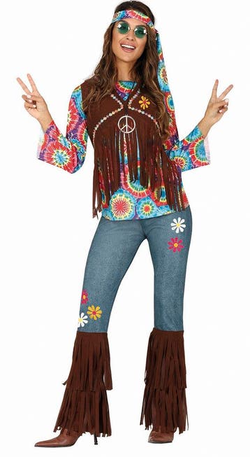 Hippie Kostuum Gekleurd, Verzenden, Nieuw