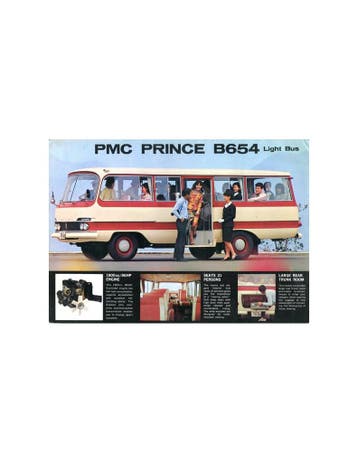 1962 PMC PRINCE B654 LIGHT BUS LEAFLET ENGELS, Ophalen of Verzenden, Nieuw