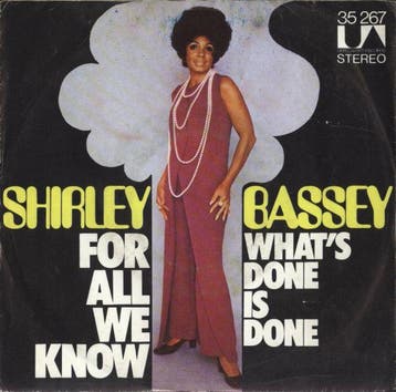 Shirley Bassey - For All We Know, Verzenden