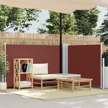 vidaXL Windscherm uittrekbaar 120x600 cm bruin, Verzenden