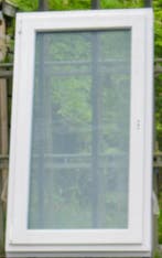 pvc raam , chassis , venster 83 x 148 wit 3 dubbel glas, 75 tot 150 cm, Kunststof, Raamkozijn, Nieuw