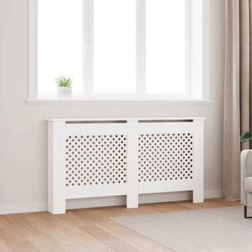 vidaXL Radiatorombouw 152x19x81,5 cm MDF wit, Doe-het-zelf en Bouw, Verzenden, Nieuw