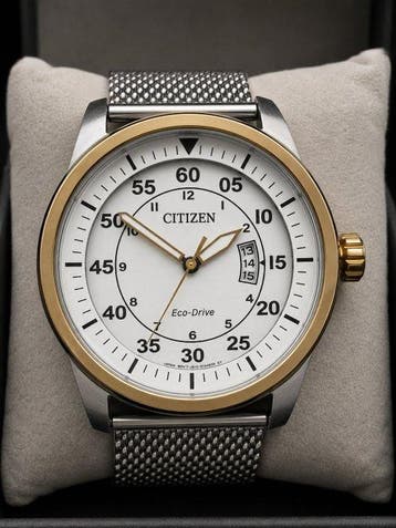 Citizen - Eco-Drive - Pilot - Gold Plated - Zonder, Nieuw