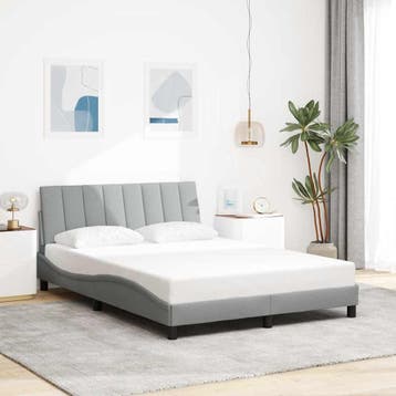 vidaXL Bedframe zonder matras Hanko 120x200 cm stof, Verzenden