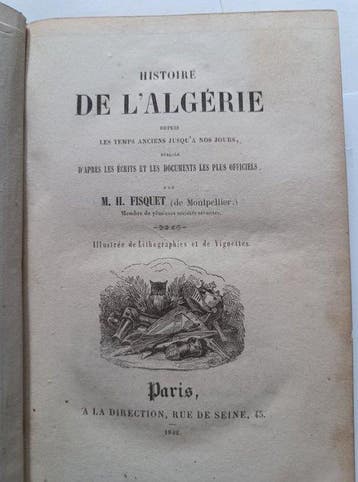 M. H. Fisquet - Histoire de lAlgérie - 1842