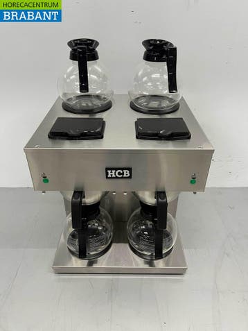 HCB RVS Dubbele Koffiezetapparaat Koffiemachine 2 x 1,8, Ophalen of Verzenden, Nieuw in verpakking