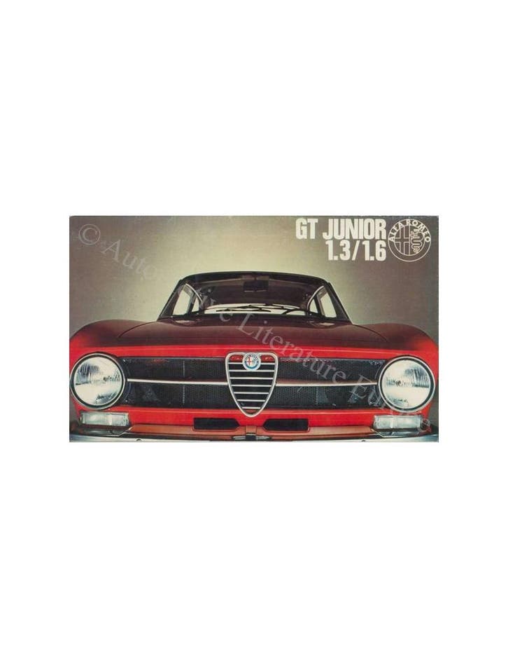 1972 ALFA ROMEO GT JUNIOR 1.3 / 1.6 BROCHURE NEDERLANDS, Livres, Autos | Brochures & Magazines