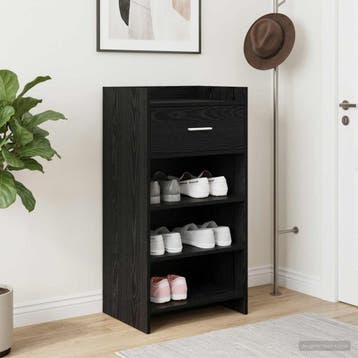 vidaXL Schoenenkast met lade Zwart eiken 48 x 36 x 92 cm, Verzenden