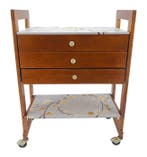 Boîte à couture - Bois - Vintage Mod. Fisarmonica à trois