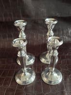 Chandelier (4) - Argent 835 - 4x porte-bougies argentés, Antiquités & Art