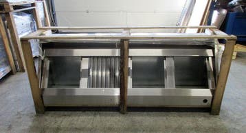 RVS Afzuigkap, wandmodel, B200 x D70 x H45 cm, zonder motor, Nieuw in verpakking