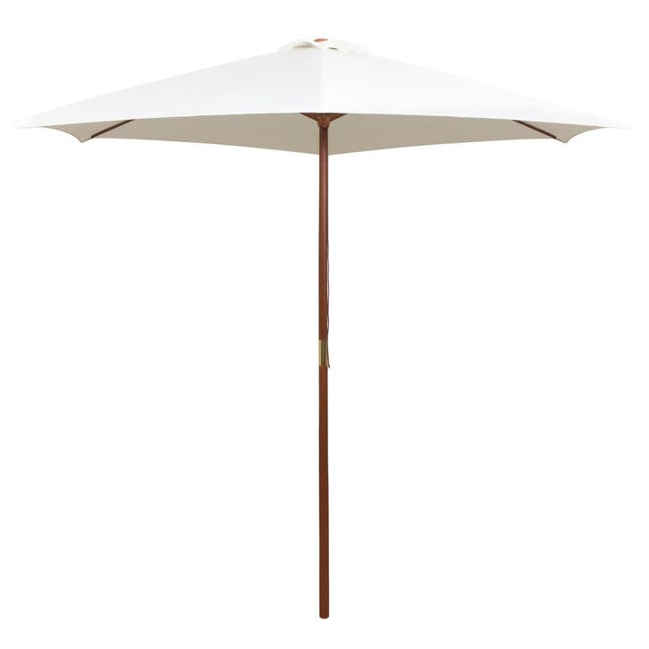 vidaXL Parasol 270x270 cm houten paal crèmewit, Jardin & Terrasse, Parasols, Envoi