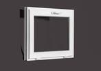 PVC kiep b80xh60 cm Wit, Gevelraam of Ruit, Minder dan 80 cm, Minder dan 80 cm, Nieuw
