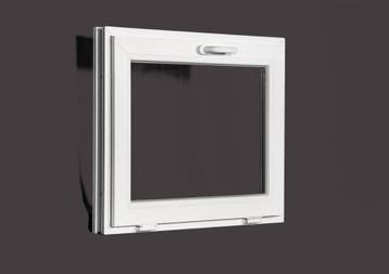 PVC kiep b80xh60 cm Wit, Ophalen of Verzenden, Gevelraam of Ruit