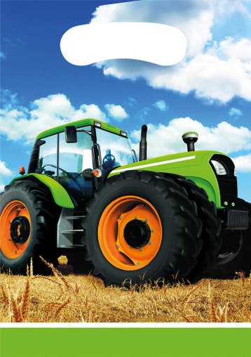 Uitdeelzakjes Traktor 23cm 8st, Verzenden